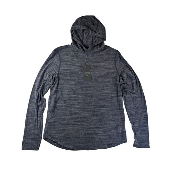 VRST Men's Small Essential Hoodie Darker Ardosia Slate Marble Wash Pullover - Picture 1 of 3